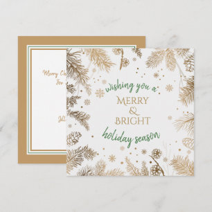 Weihnachts-Gruß Gold Branch Card Karte