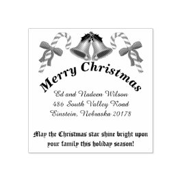 Weihnachts-Gruß-Rücksendeadresse Gummistempel
