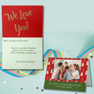 Weihnachts Grüße an Großeltern Eltern Karte