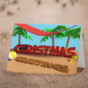 Weihnachts-Grüße aus der Beach Holiday Card Feiertagskarte
