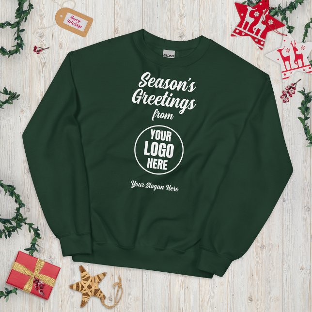 Weihnachts-Grüße-Business-Logo Slogan Weihnachten Sweatshirt (Von Creator hochgeladen)