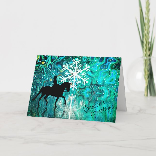 Weihnachts-Grüße Dressurpferd Weihnachten (Vorderseite)