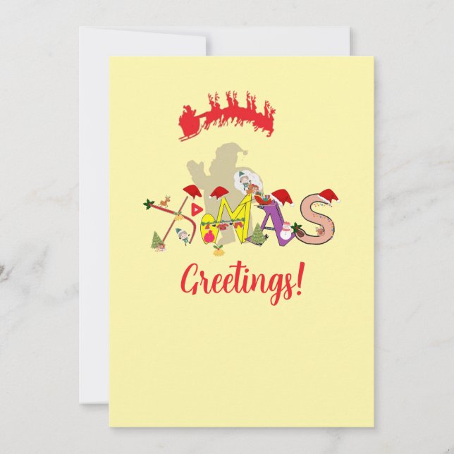 Weihnachts-Grüße Feiertagskarte (Vorderseite)