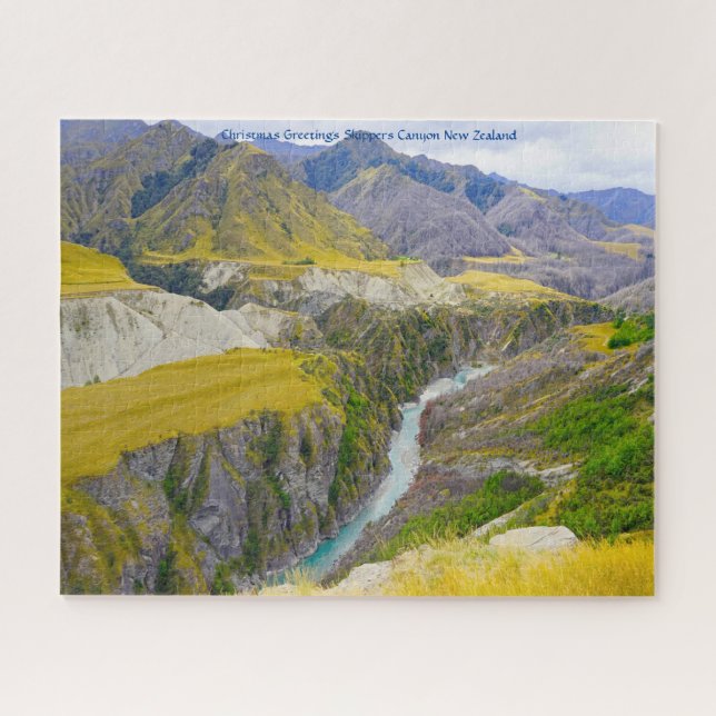 Weihnachts Grüße Skipper Canyon Neuseeland Puzzle (Horizontal)