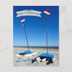 WEIHNACHTS Grüße von Hilton Head Island Coastal Postkarte