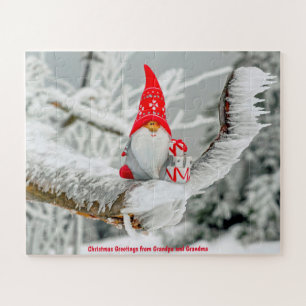 Weihnachts-Grüße von Opa und Oma Puzzle