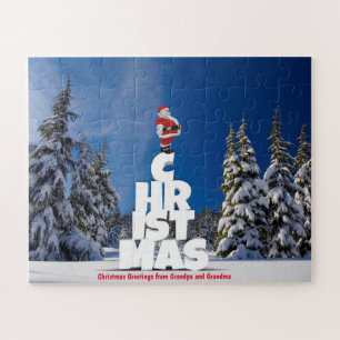 Weihnachts-Grüße von Opa und Oma Puzzle