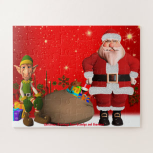 Weihnachts-Grüße von Opa und Oma Puzzle