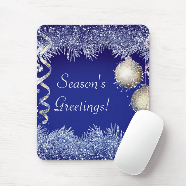 Weihnachts-Grüße Weihnachten Glitzer Weihnachten Mousepad (Mit Mouse)