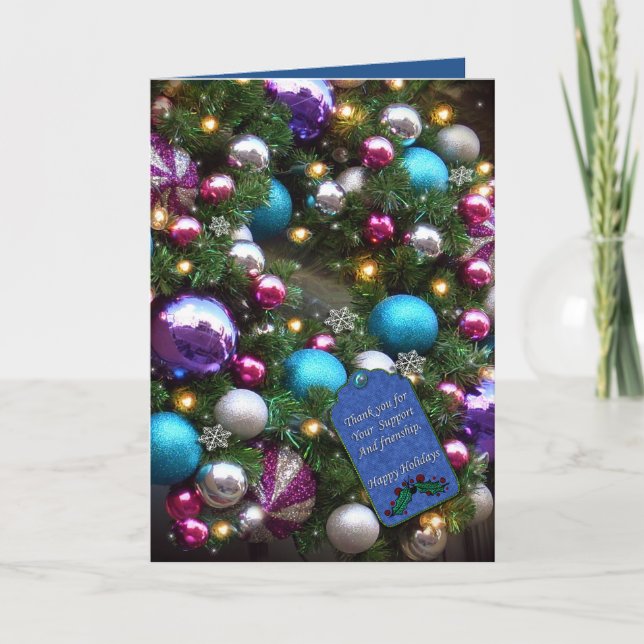 Weihnachts-Grußkarte Danke aus der Wirtschaft (Vorderseite)