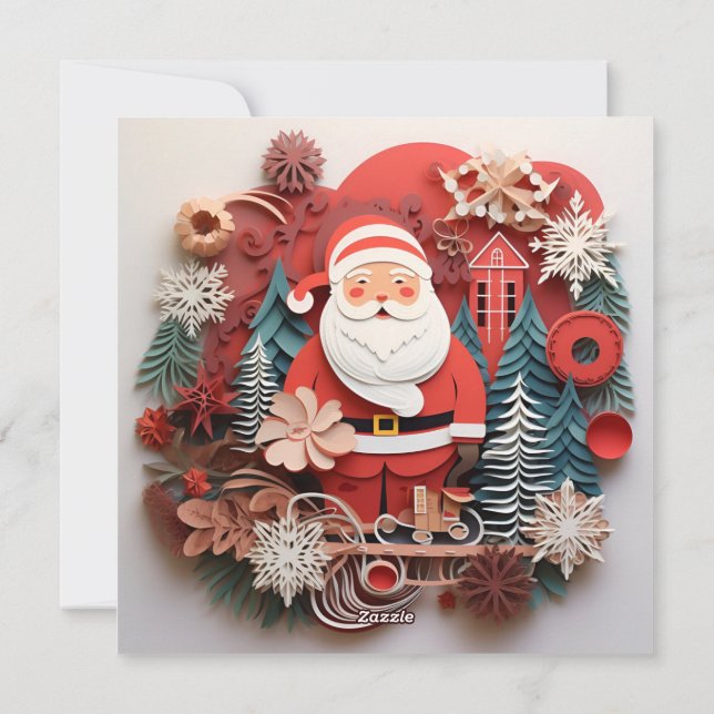 Weihnachts-Grußkarte Feiertagskarte (Rückseite)