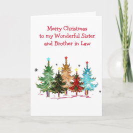 Weihnachts-Grußkarte für Schwester und Schwager Karte
