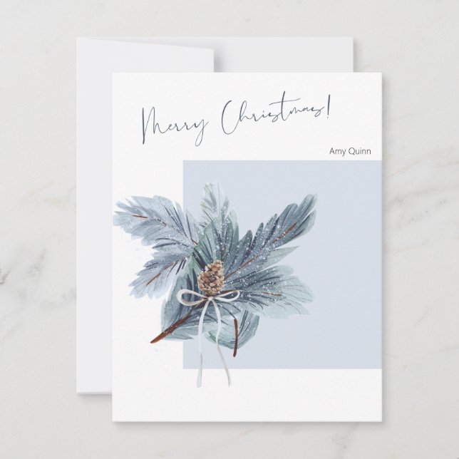 Weihnachts-Grußkarte mit minimalem Design & Text (Vorderseite)