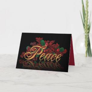 Weihnachts Grußkarte PEACE Feiertagskarte