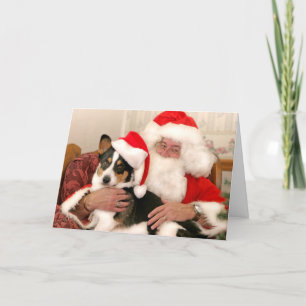 Weihnachts-Grußkarte Santa und sein walisischer Co Feiertagskarte
