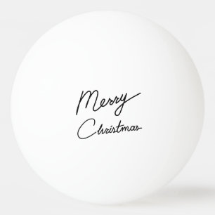 Weihnachts-Grußstickertypografie, Druckknopf Tischtennisball
