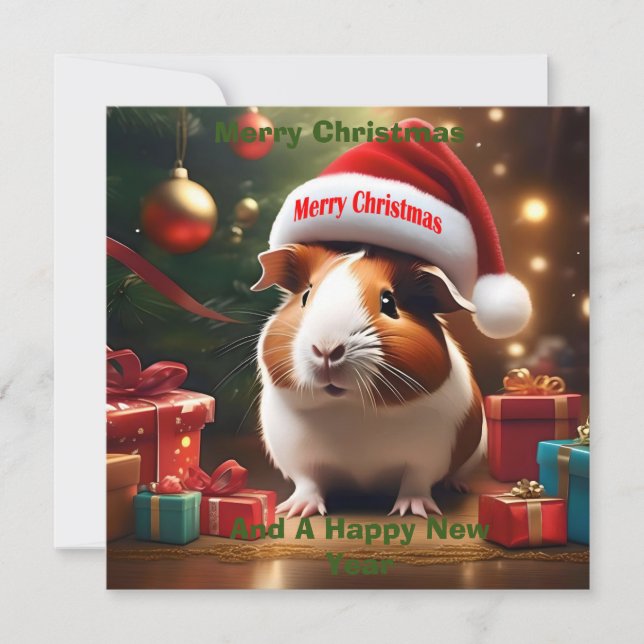 Weihnachts-Guinea Gruß, Karte (Vorderseite)