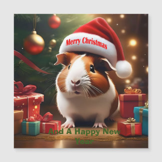 Weihnachts-Guinea Pig Greeting Magnetkarte
