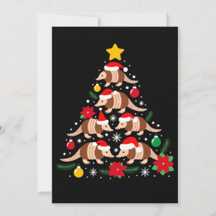 Weihnachts-Gürteltier-Tannenbaum-Weihnachtsmann-Hu Einladung
