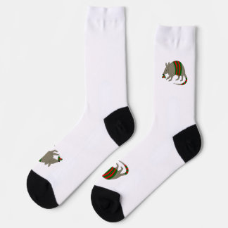 Weihnachts-Gürteltiere-Crewsocken Socken