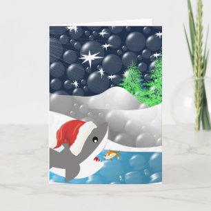 Weihnachts-Hai Feiertagskarte