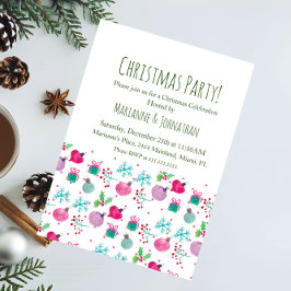 Weihnachts-Hand Wasserfarbene Weihnachtsschmuck Einladung