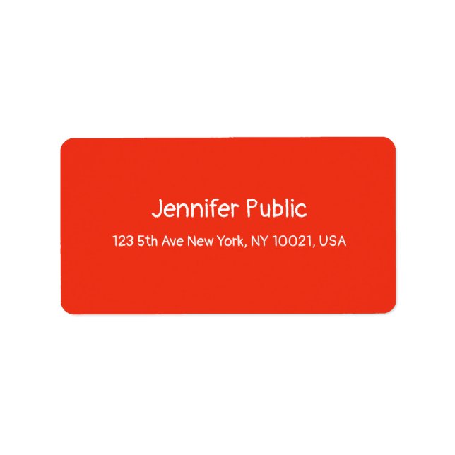 Weihnachts Handgeschriebene Red White Template Adr Adressaufkleber (Vorne)