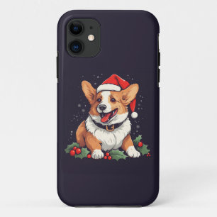 Weihnachts-Happy Corgi in Weihnachtsmannmütze mit  Case-Mate iPhone Hülle