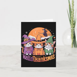 Weihnachts-Happy Hall zu Halloween-Erntedank Karte