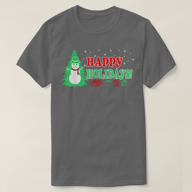 Weihnachts-Happy Holidays Weihnachtsgeschenk T-Shirt (Design vorne)