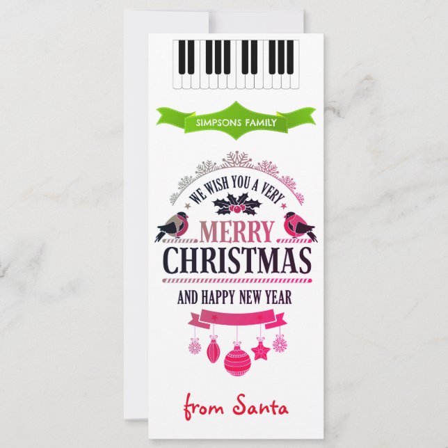 Weihnachts-Happy-Silvesterkarte (Vorderseite)