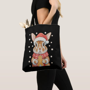 Weihnachts-Hase-Santa-Hut-Lebkuchen-Keks