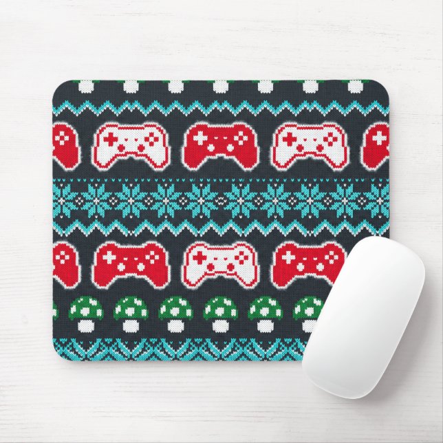 Weihnachts-Hässlich-Pullover-Muster-Gaming-Control Mousepad (Mit Mouse)