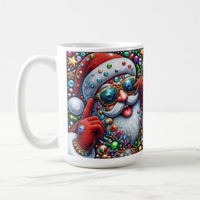 Weihnachts hässliches Pullodesign Kaffeetasse (Links)