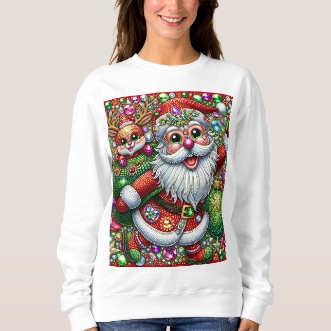 Weihnachts hässliches Pullodesign Sweatshirt (Vorderseite)