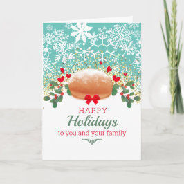 Weihnachts hausgemachte Brot Schneeflocken Backen Feiertagskarte