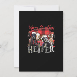 Weihnachts-Heifer-Weihnachtsmannmütze Weihnachtsli Einladung
