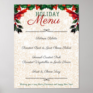 Weihnachts Heiliger Koch Catering Dinner Party Men Poster