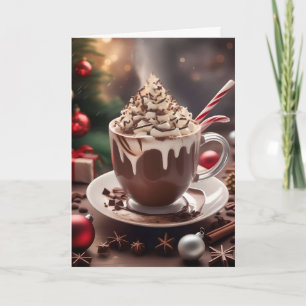 Weihnachts-Heiße-Schokolade-Rezept Weihnachtskarte Feiertagskarte