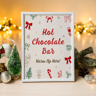 Weihnachts-Heiße-Schokoladen-Bar Poster