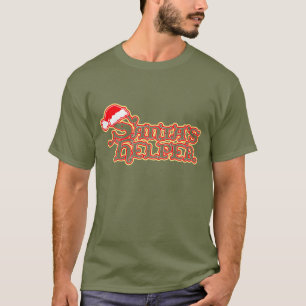 Weihnachts-Helfer-T - Shirt in Rot-Weiß und Gold