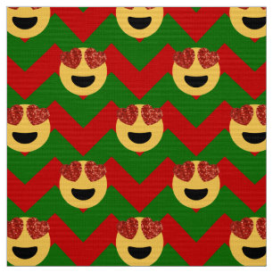 weihnachts-hertz-augen-emoji stoff