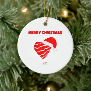 Weihnachts-Herz-Kreislauf-Ornament Keramik Ornament