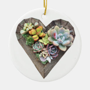 Weihnachts-Herz-Ornament Keramik Ornament