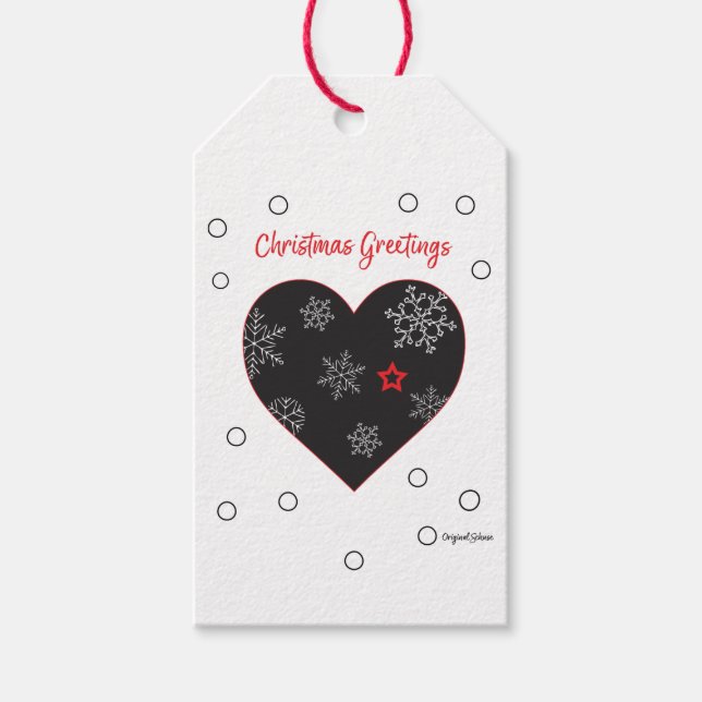 Weihnachts-Herzgeschenke Tags Geschenkanhänger (Vorderseite)