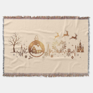 Weihnachts-Herzschlag-Feiertagsdesign Decke