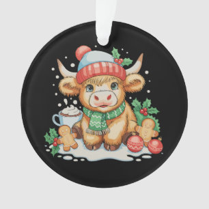 Weihnachts Highland-Kuh Süße Färse Mooey Weihnacht Ornament