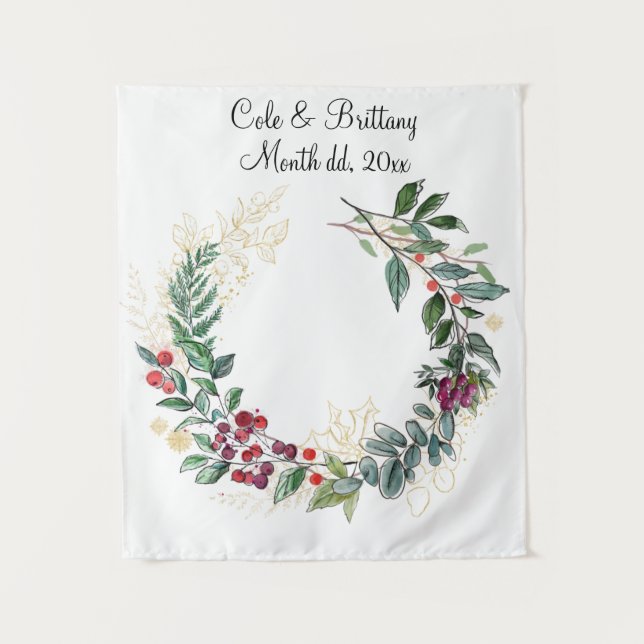 Weihnachts-Hintergrund, Empfang-Foto-Stand Wandteppich (Vorderseite)