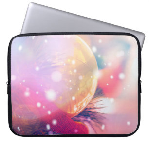 Weihnachts Hintergrund mit Bokeh-Lichtabstrakt, Hi Laptopschutzhülle