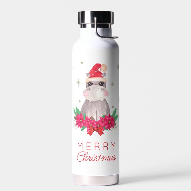Weihnachts-Hippo Trinkflasche (Links)